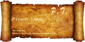 Piroch Timon névjegykártya